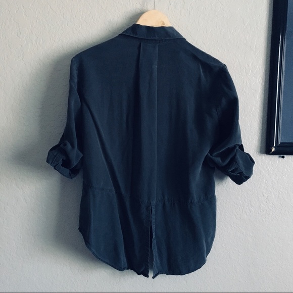 Cloth & Stone Long sleeve button up  charcoal gray - Picture 10 of 13